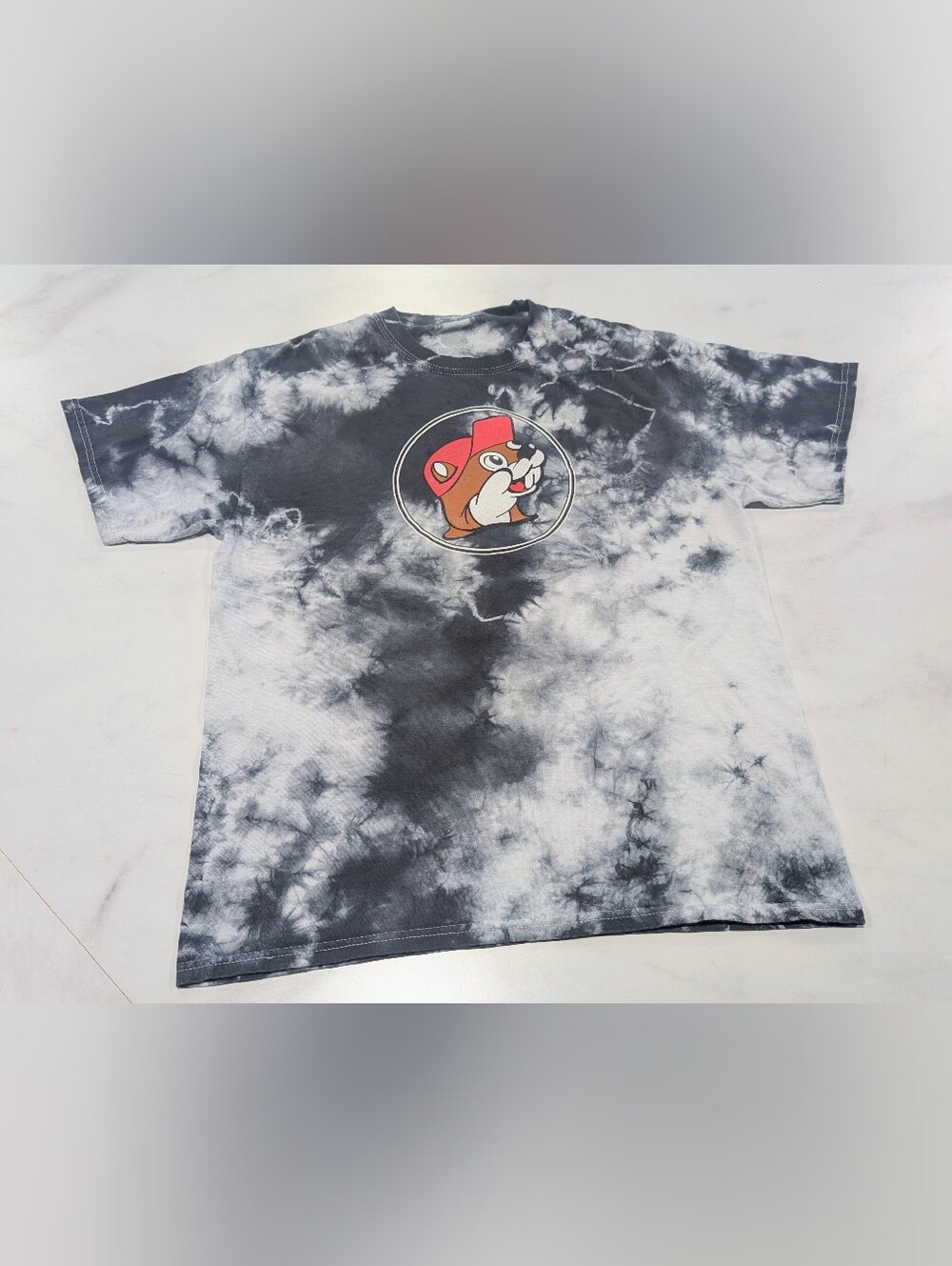 Tie-Dye Black & White Graphic Short Sleeve Tee